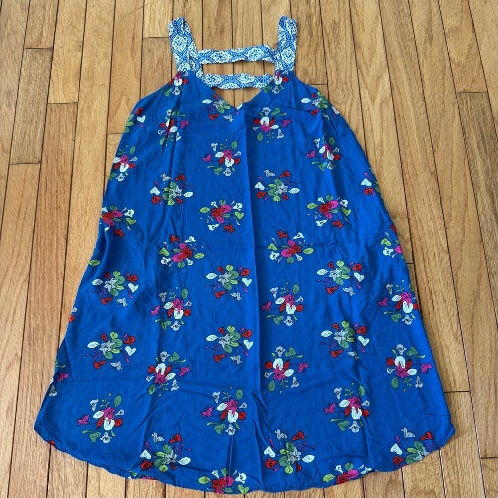 Matilda Jane Blue Floral Halter Top XXL 100% Rayon Sundress
